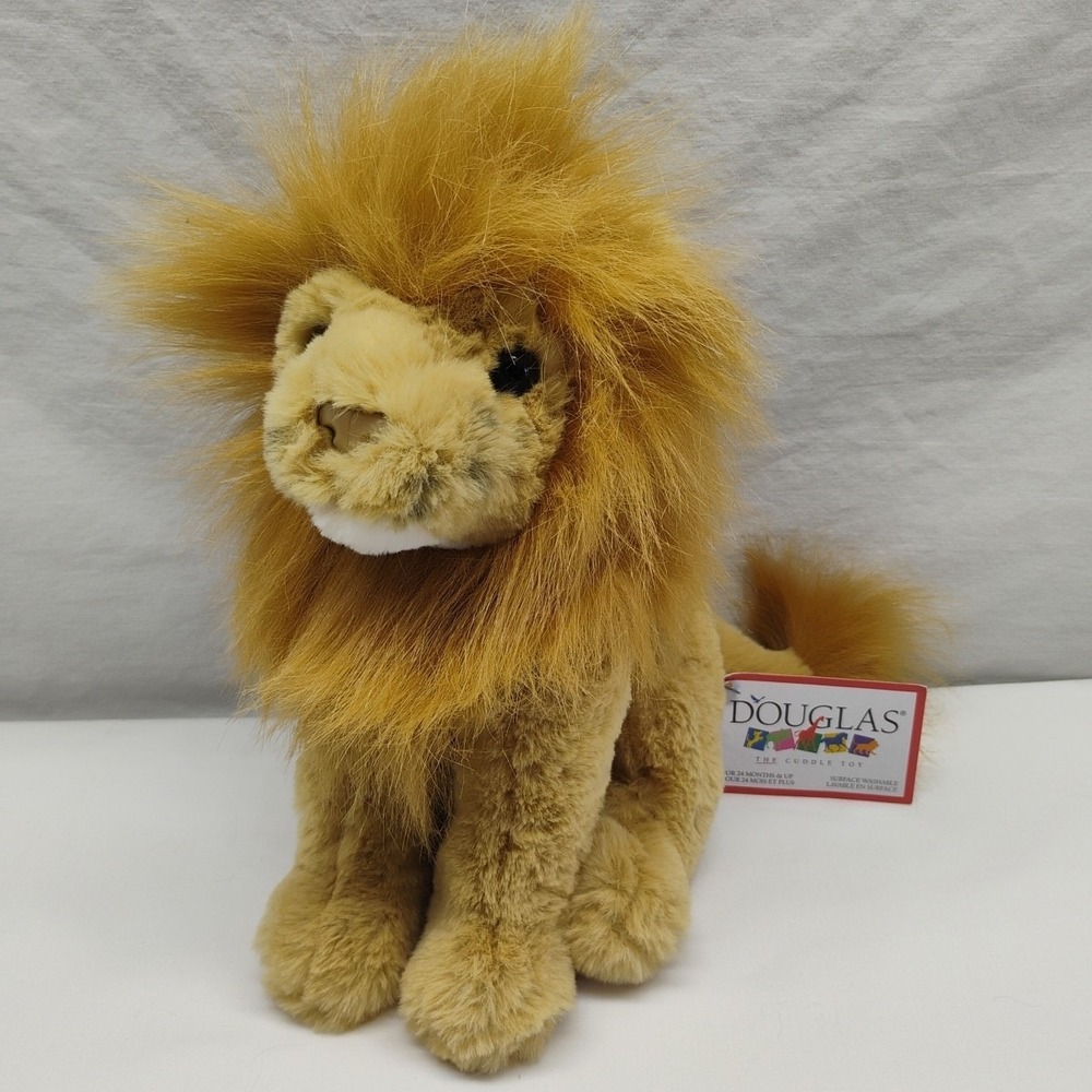 NWT Douglas Cuddle Toys Lennie Lion Plush Stuffed Animal w/ Mane 10" Soft Lovey